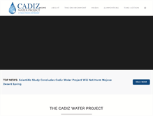 Tablet Screenshot of cadizwaterproject.com